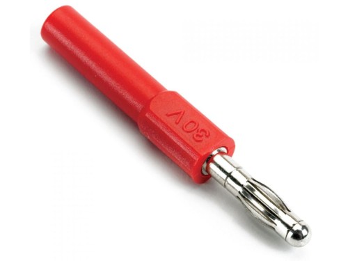 TA017 Adapter, banan 4mm z osłoniętego na nieosłonięty, czerwony