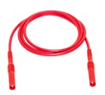 Przewód pomiarowy, wtyk bananowy 4mm - wtyk bananowy 4mm, czerwony