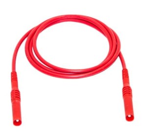 Przewód pomiarowy, wtyk bananowy 4mm - wtyk bananowy 4mm, czerwony