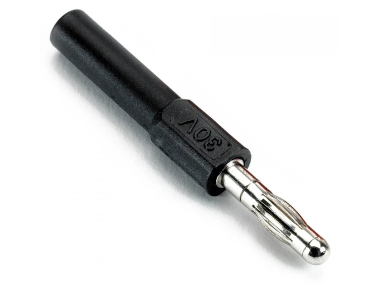 TA016 Adapter, banan 4mm z osłoniętego na nieosłonięty, czarny